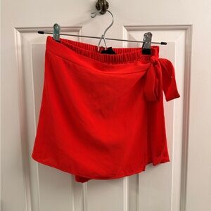 Red Wrap Skort